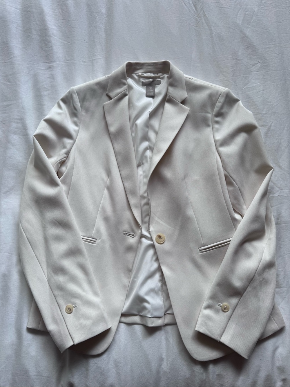 H&M Cream Single-Button Women's Blazer